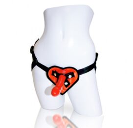 afbeelding sportsheets - heart harness and dildo kit