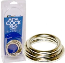 afbeelding manbound - metal cock ring 3-pack