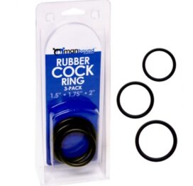 afbeelding manbound - rubber cock ring 3-pack