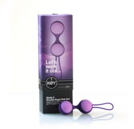 afbeelding key by jopen - stella ii kegel bal set paars