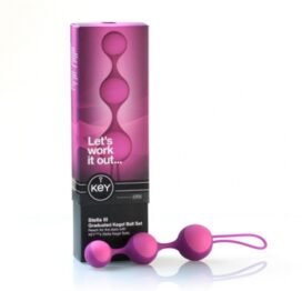 afbeelding key by jopen - stella iii kegel bal set roze