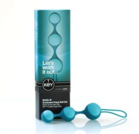 afbeelding key by jopen - stella iii kegel bal set blauw