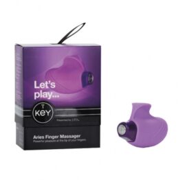 afbeelding key by jopen - aries finger massager paars