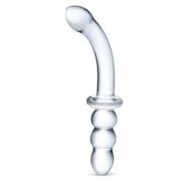 afbeelding Glas Glazen Geribbelde G-Spot Dildo