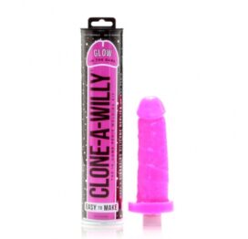 afbeelding clone a willy kit - glow-in-the-dark hot pink