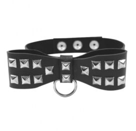 afbeelding s / m - studded bow tie collar