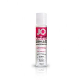 afbeelding system jo - massage glide cranberry 30ml.