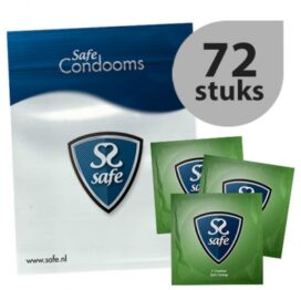 afbeelding safe - caring condooms aloe vera 72 stuks