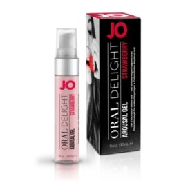 afbeelding system jo - oral delight aardbei sensation 30ml.