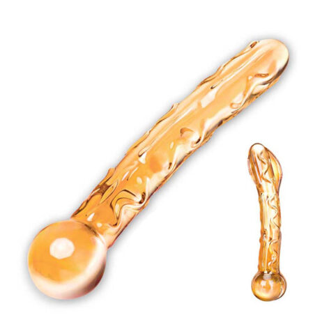 afbeelding Glas Orange Tickler Glazen Dildo