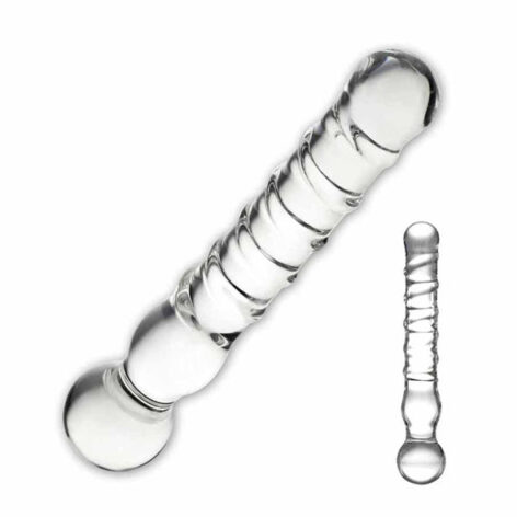 afbeelding Glas Joystick Clear Glazen Dildo