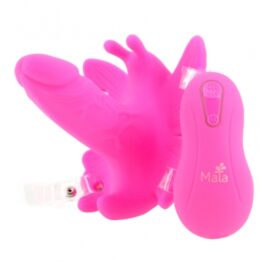 afbeelding maia toys - butterfly wireless strap on neon roze