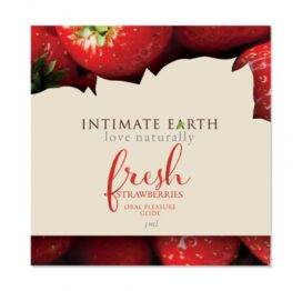 afbeelding intimate earth - oral pleasure glide frisse aardbeien foil 3 ml