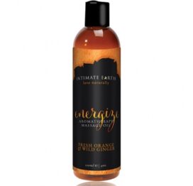 afbeelding intimate earth - massage olie energize 120 ml