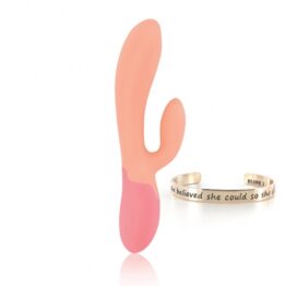 afbeelding rs - essentials - xena rabbit vibrator perzik / koraal