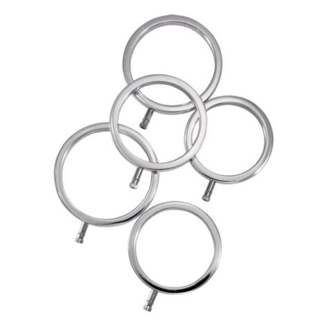 afbeelding ElectraStim Solid Metal Cock Ring Set 5 Sizes