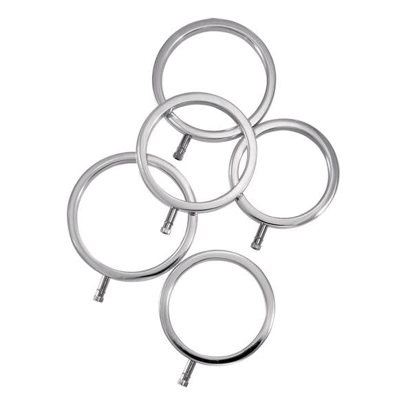 afbeelding ElectraStim Solid Metal Cock Ring Set 5 Sizes