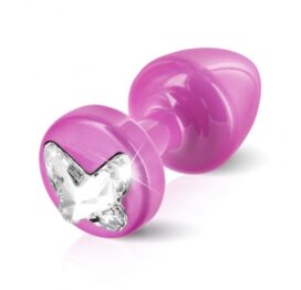 afbeelding diogol - anni r butt plug vlinder roze 25 mm