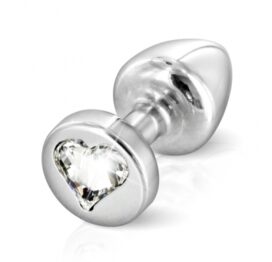 afbeelding diogol - anni r butt plug hart zilver 25 mm