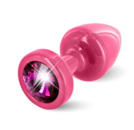 afbeelding diogol - anni butt plug rond roze / roze 25 mm