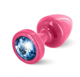 afbeelding diogol - anni butt plug rond roze / blauw 25 mm