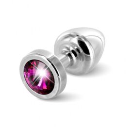 afbeelding diogol - anni butt plug rond zilver / roze 25 mm
