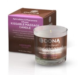 afbeelding dona - kissable massage kaars chocolade mousse 225