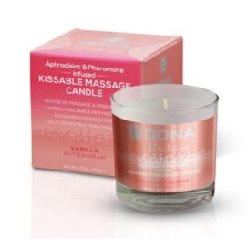 afbeelding dona - kissable massage kaars vanille botercreme 2