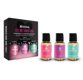 afbeelding dona - scented massage gift set (3 x 30 ml)