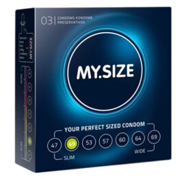 afbeelding my size - natural latex condom 49 width 3 st.