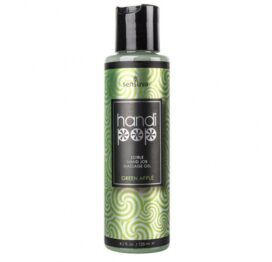 afbeelding sensuva - handipop groene appel hand job massage gel 125 ml