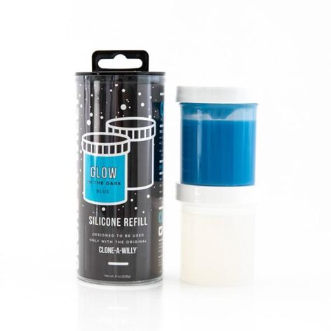 afbeelding Clone-A-Willy Refill Glow In The Dark Silicone Dark Blue