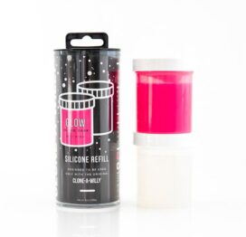 afbeelding Clone-A-Willy Refill Glow In The Dark Silicone Hot Pink