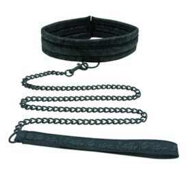 afbeelding sportsheets - midnight lace collar and leash
