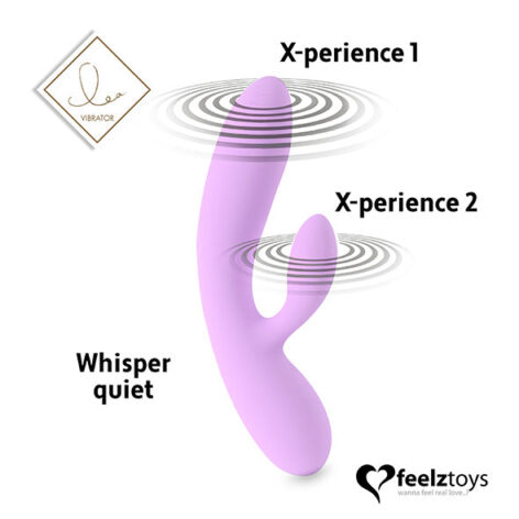 afbeelding FeelzToys Lea Rabbit Vibrator Paars