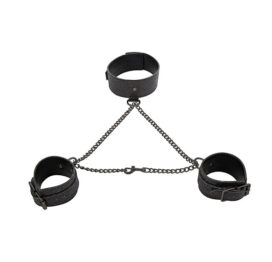 afbeelding S&M Shadow Handboeien Met Halsband