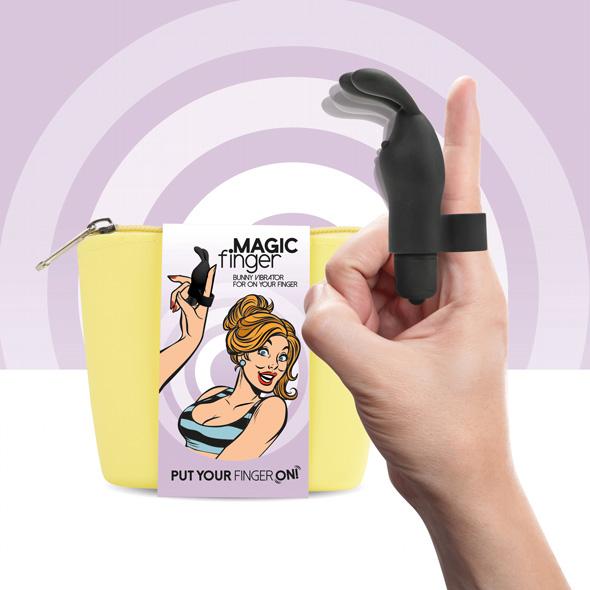 afbeelding FeelzToys Magic Finger Vibrator Zwart