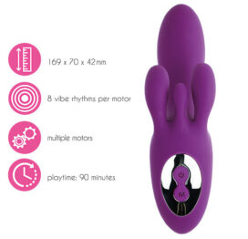 afbeelding FeelzToys TriVibe G-Spot Vibrator met Clitorale & Labia Stimulatie Roos