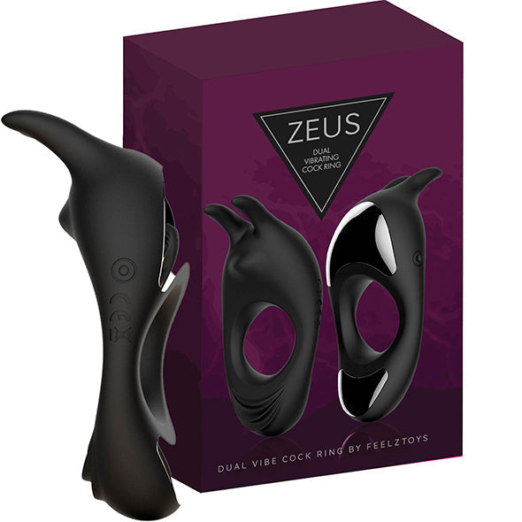 afbeelding FeelzToys Zeus Dual Vibe Oplaadbare Penisring