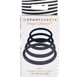 afbeelding Sportsheets Navy O Ring-4 Pack