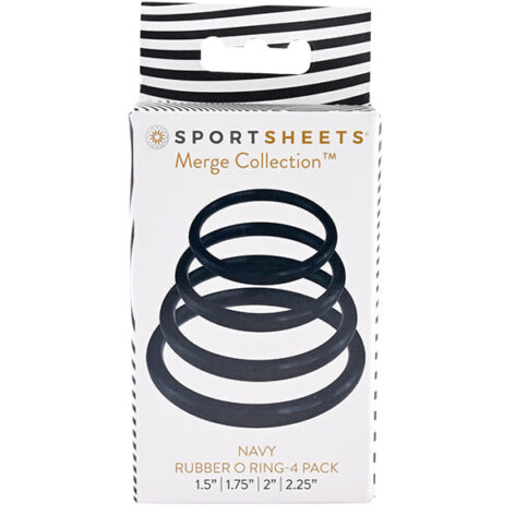 afbeelding Sportsheets Navy O Ring-4 Pack