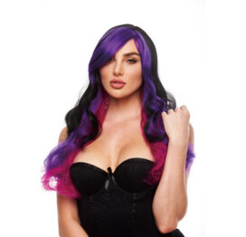afbeelding Pleasure Wigs Brandi Black & Purple Pruik