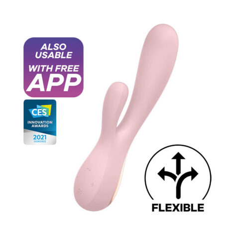 afbeelding Satisfyer Mono Flex Rabbit Vibrator Roos