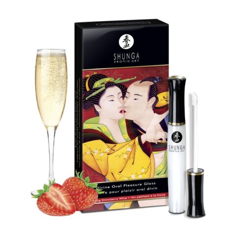 afbeelding Shunga Divine Oral Pleasure Gloss Aardbei 10 ml