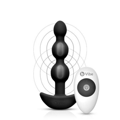 afbeelding B-Vibe Triplet Vibrerende Anale Kralen 14 cm Zwart