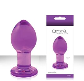 afbeelding ns novelties crystal plug medium purple buttplug