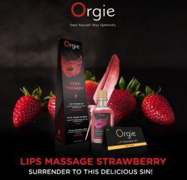 afbeelding Orgie Lips Massage Kit 100 ml Aardbei