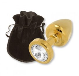 afbeelding rosebuds crystal gold anaal plug - klein