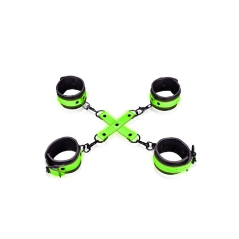 afbeelding Ouch! Glow in the Dark Hogtie Handboeien & Enkelboeien