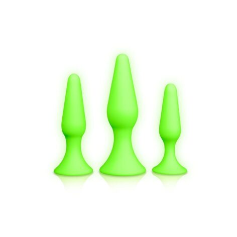 afbeelding Ouch! Glow in the Dark Butt Plug Set
